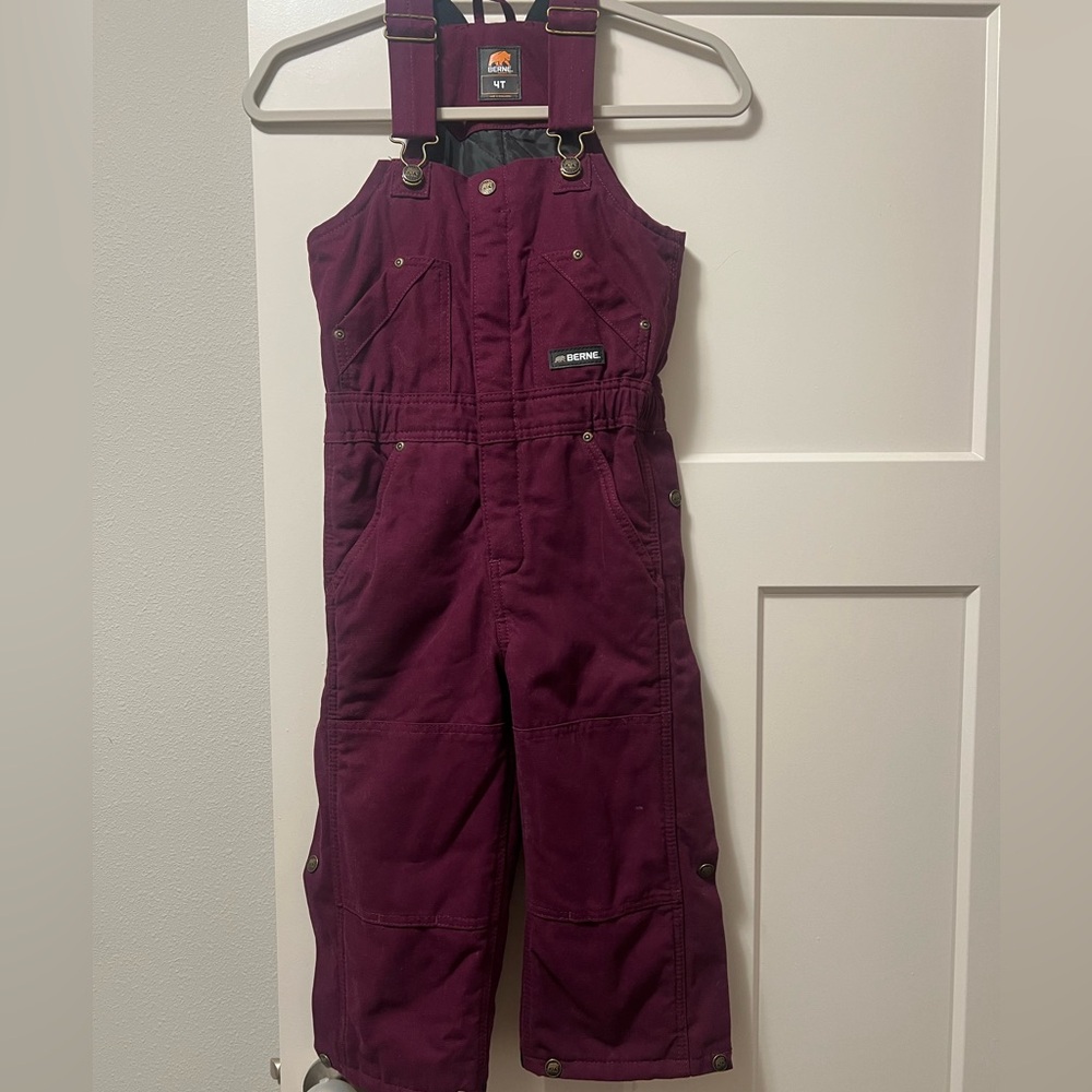 Berne Burgundy Snow Bib Overalls